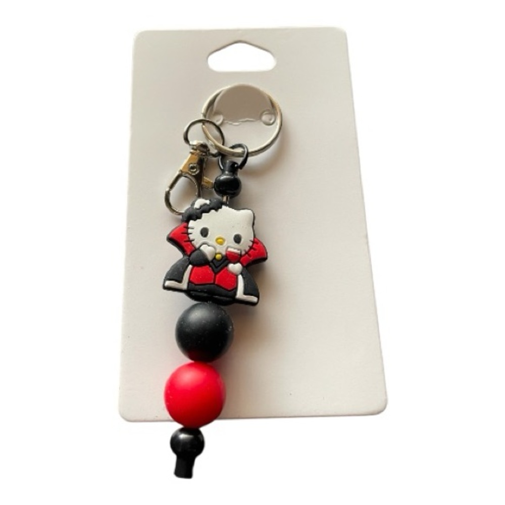 4/$20 Handcrafted Hello Kitty Vampire Keychain
